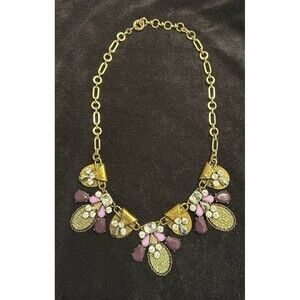 Fashion Statement Necklace Lavender And Purple Clusters